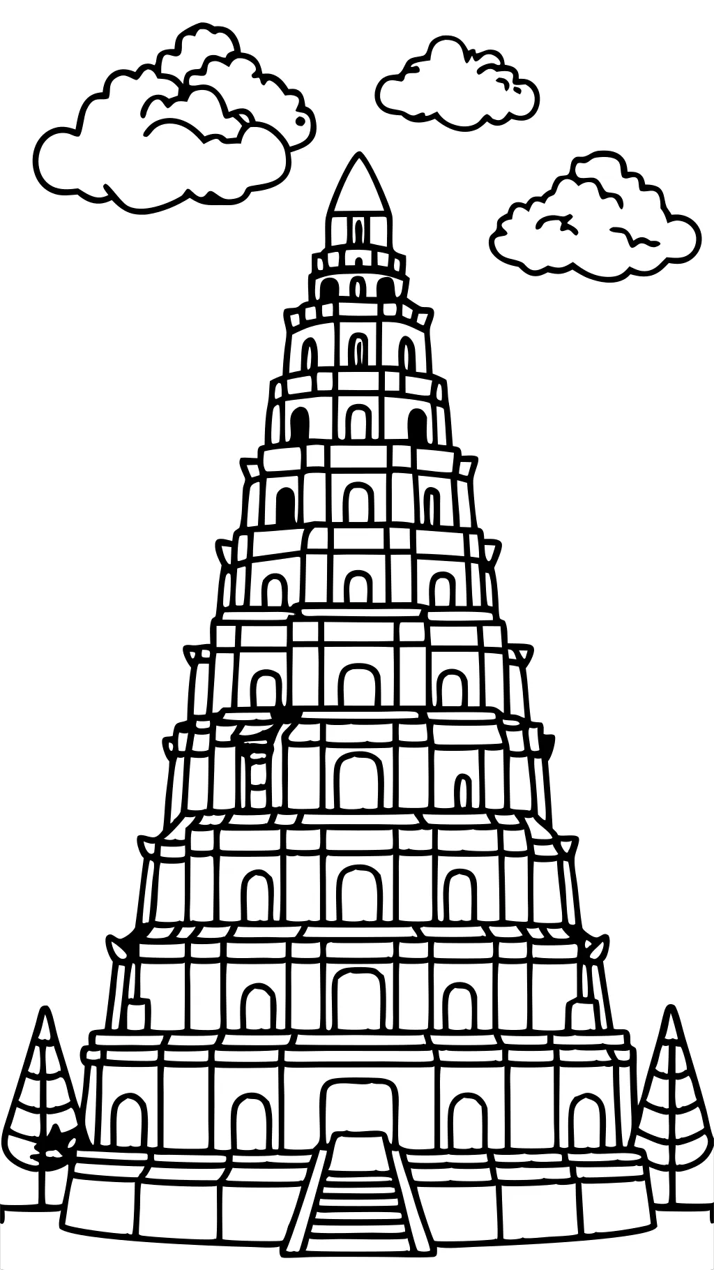 tower of babel coloring page